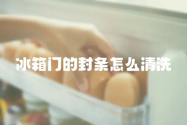 冰箱門的封條怎么清洗