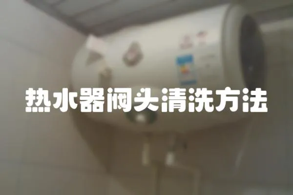 熱水器閥頭清洗方法