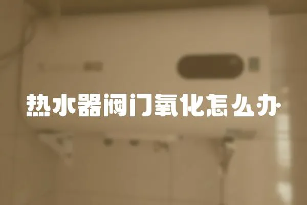 熱水器閥門(mén)氧化怎么辦