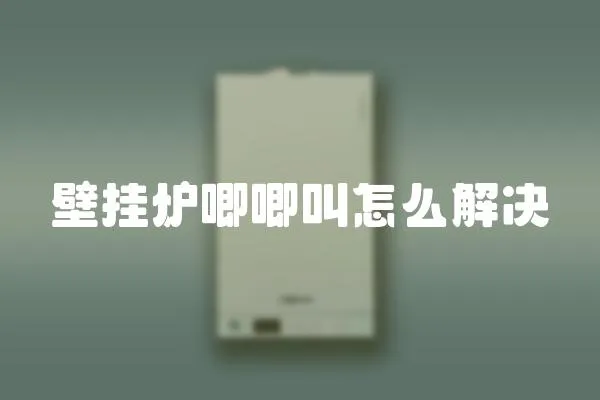 壁掛爐唧唧叫怎么解決