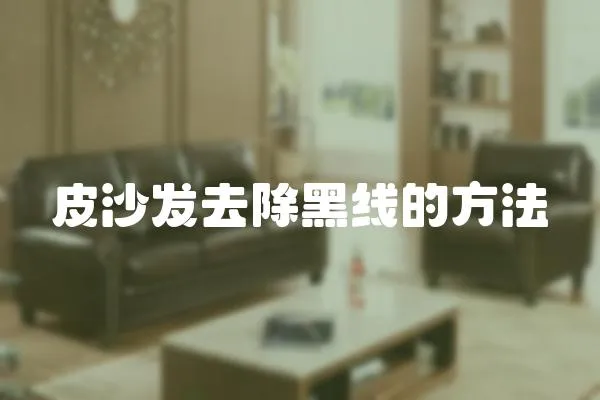 皮沙發(fā)去除黑線的方法