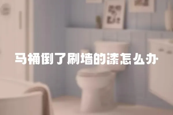 馬桶倒了刷墻的漆怎么辦