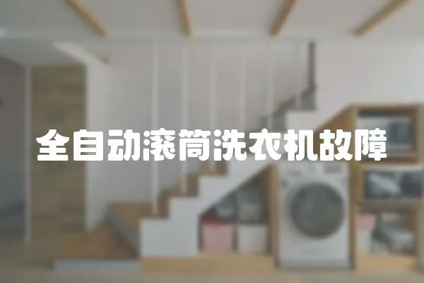 全自動滾筒洗衣機故障