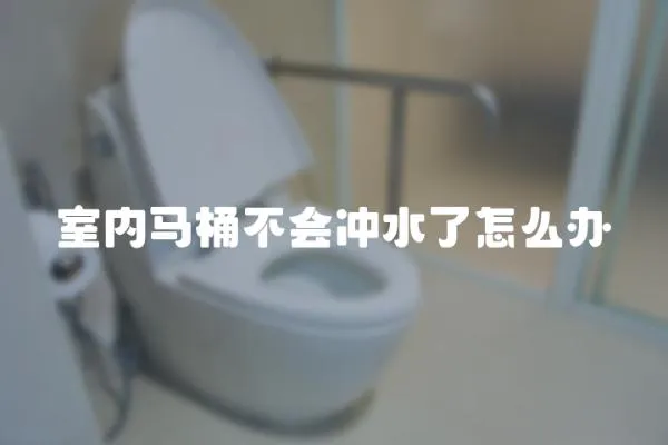 室內馬桶不會沖水了怎么辦
