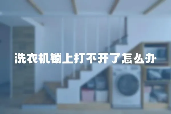 洗衣機鎖上打不開了怎么辦