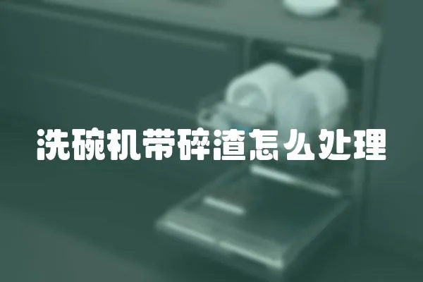 洗碗機帶碎渣怎么處理