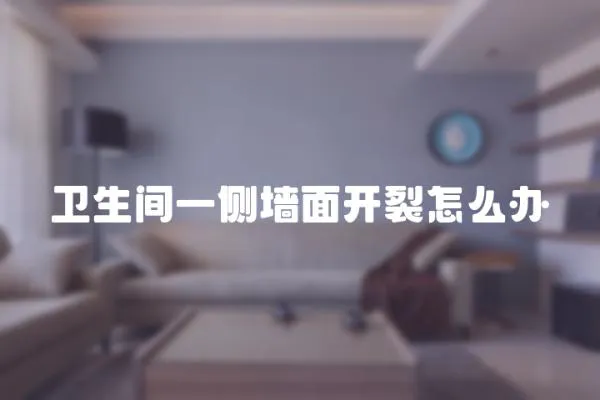 衛生間一側墻面開裂怎么辦