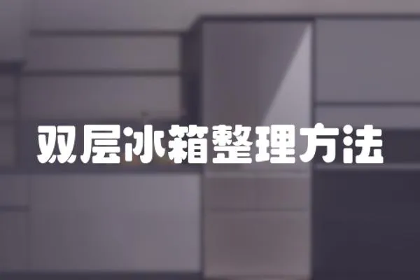 雙層冰箱整理方法