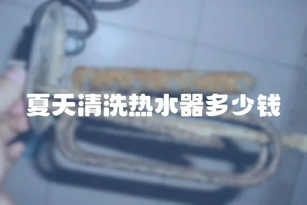 夏天清洗熱水器多少錢