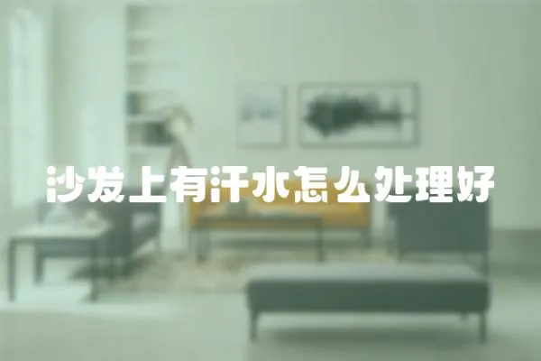 沙發上有汗水怎么處理好
