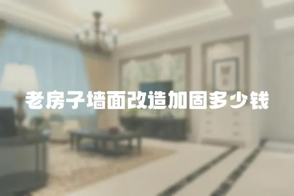 老房子墻面改造加固多少錢