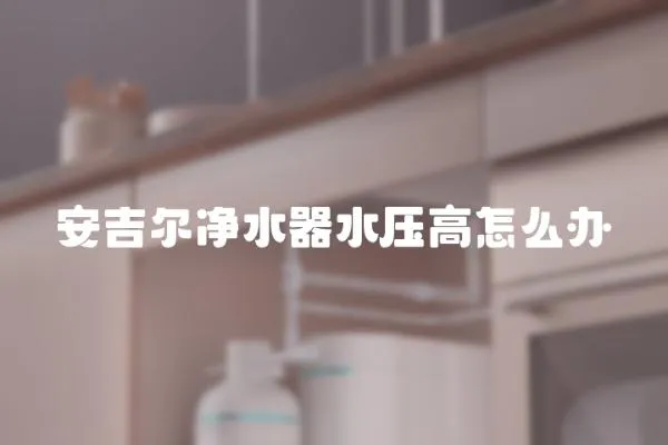 安吉爾凈水器水壓高怎么辦