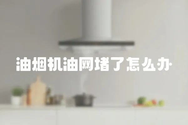 油煙機油網堵了怎么辦