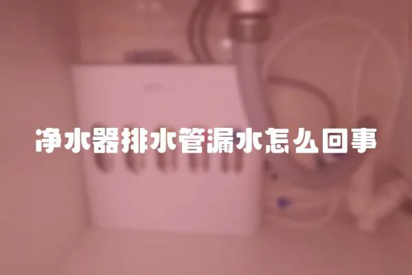 凈水器排水管漏水怎么回事