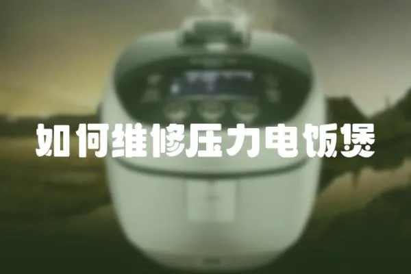 如何維修壓力電飯煲