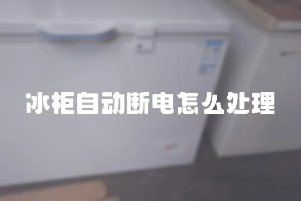 冰柜自动断电怎么处理