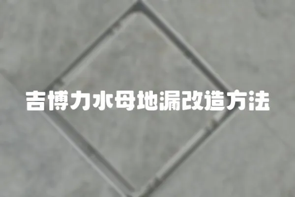 吉博力水母地漏改造方法