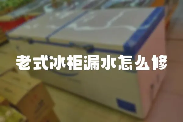 老式冰柜漏水怎么修