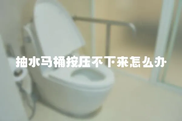 抽水馬桶按壓不下來怎么辦