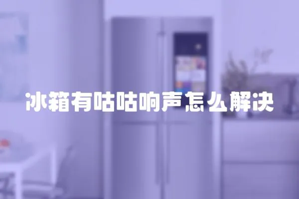 冰箱有咕咕響聲怎么解決