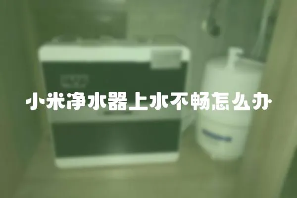 小米凈水器上水不暢怎么辦