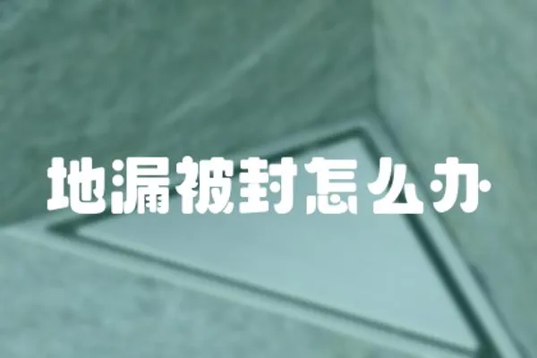 地漏被封怎么辦