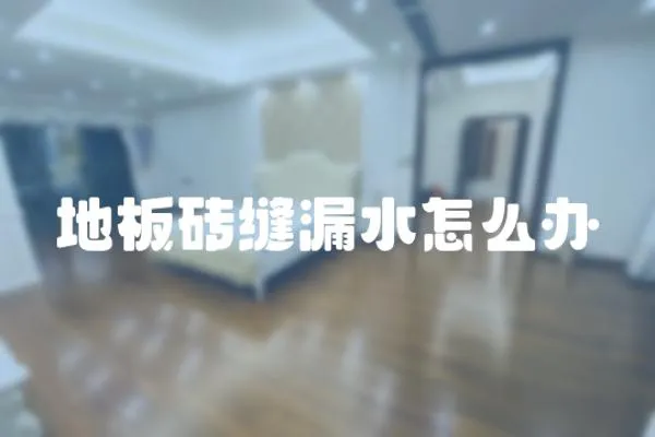 地板磚縫漏水怎么辦