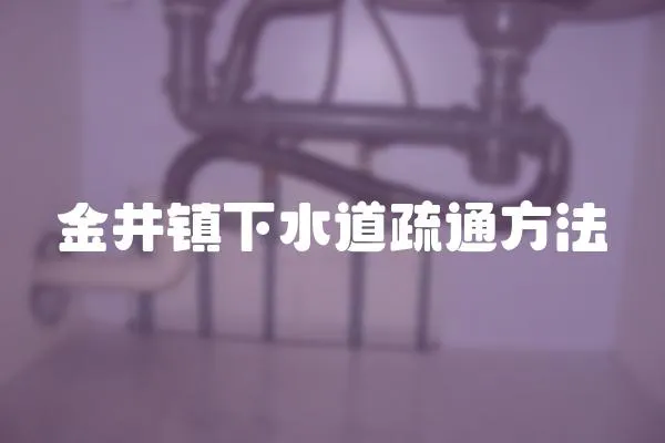 金井鎮下水道疏通方法