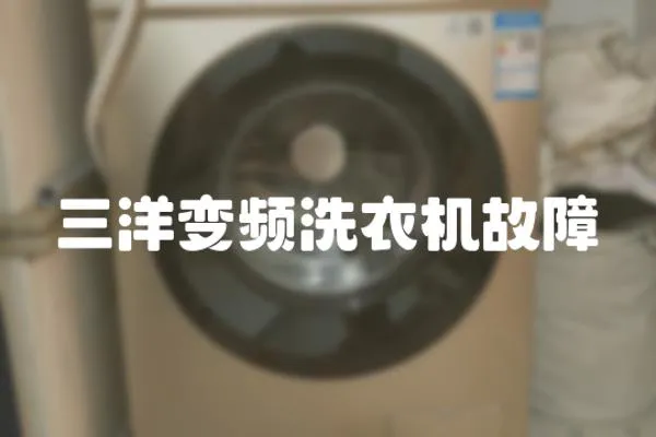三洋變頻洗衣機故障