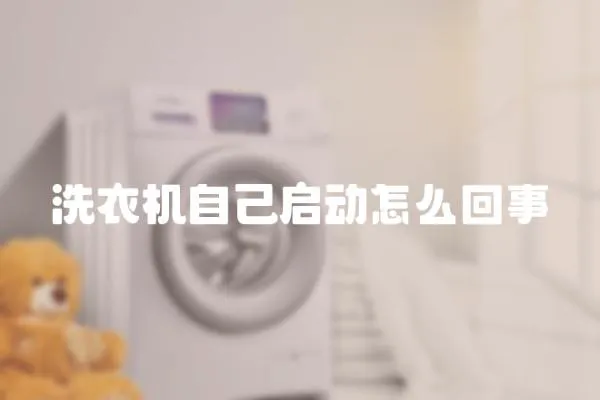 洗衣機自己啟動怎么回事
