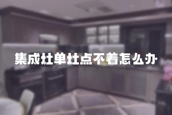 集成灶單灶點不著怎么辦