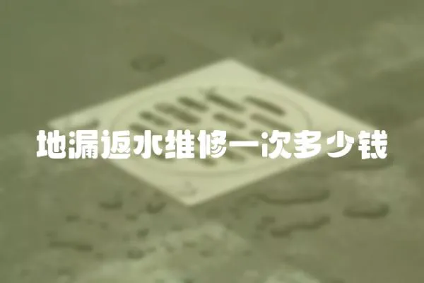 地漏返水維修一次多少錢