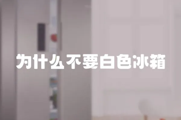 為什么不要白色冰箱