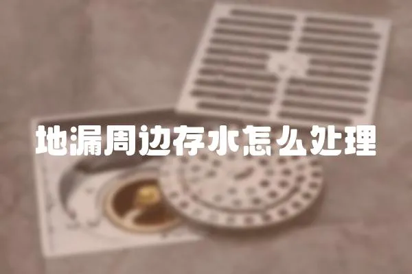 地漏周邊存水怎么處理