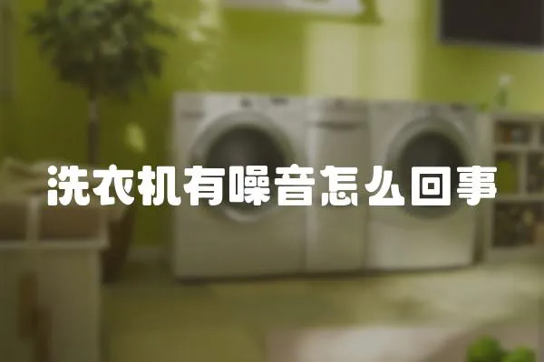 洗衣機(jī)有噪音怎么回事