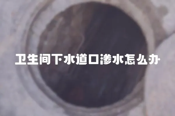 衛(wèi)生間下水道口滲水怎么辦