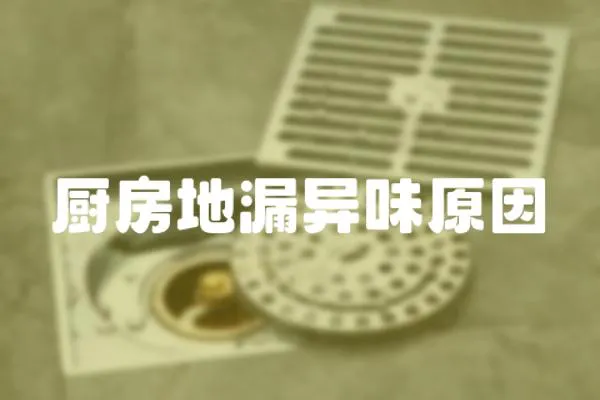 廚房地漏異味原因
