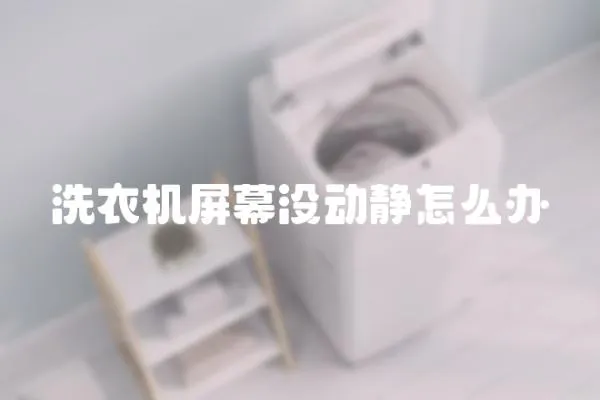 洗衣機屏幕沒動靜怎么辦