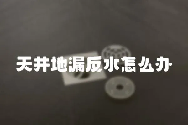 天井地漏反水怎么辦