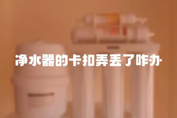 凈水器的卡扣弄丟了咋辦
