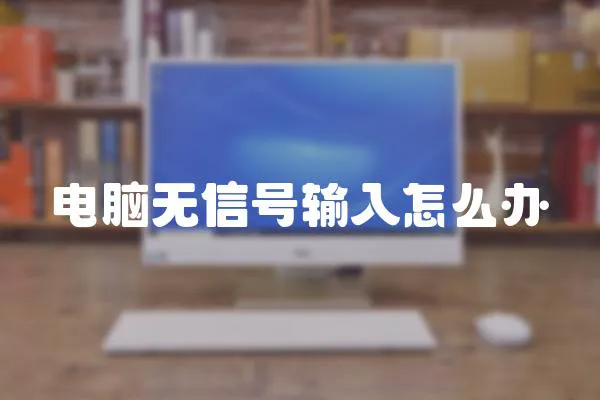 電腦無信號輸入怎么辦