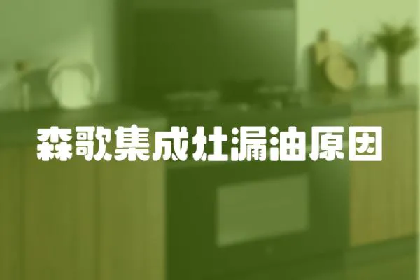 森歌集成灶漏油原因