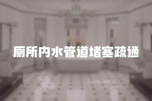 廁所內(nèi)水管道堵塞疏通