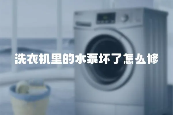 洗衣機里的水泵壞了怎么修