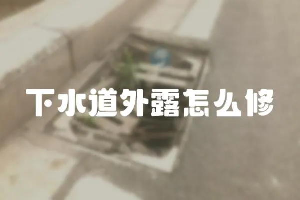 下水道外露怎么修
