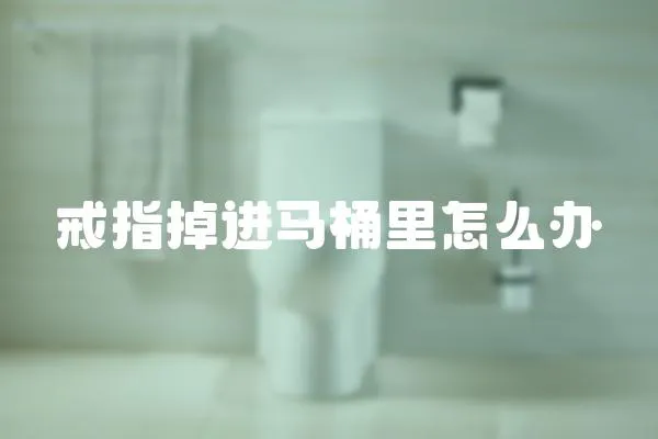 戒指掉進馬桶里怎么辦