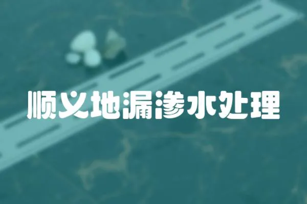 順義地漏滲水處理