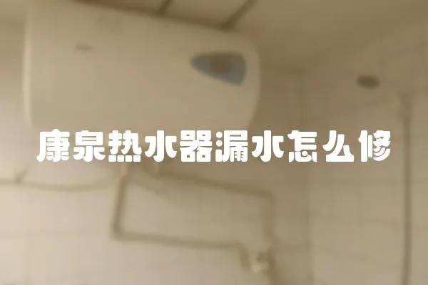康泉熱水器漏水怎么修