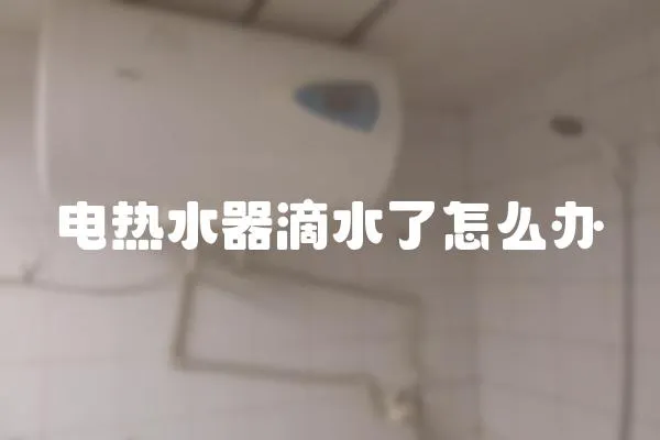 電熱水器滴水了怎么辦