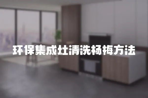 環保集成灶清洗楊梅方法